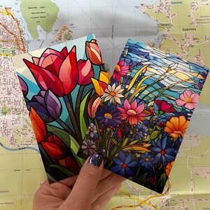 Wild flowers postcard set