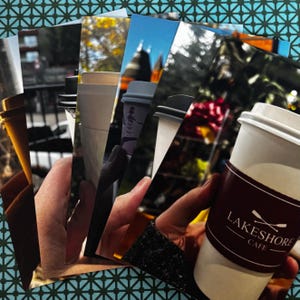 Coffee cups - postcard set