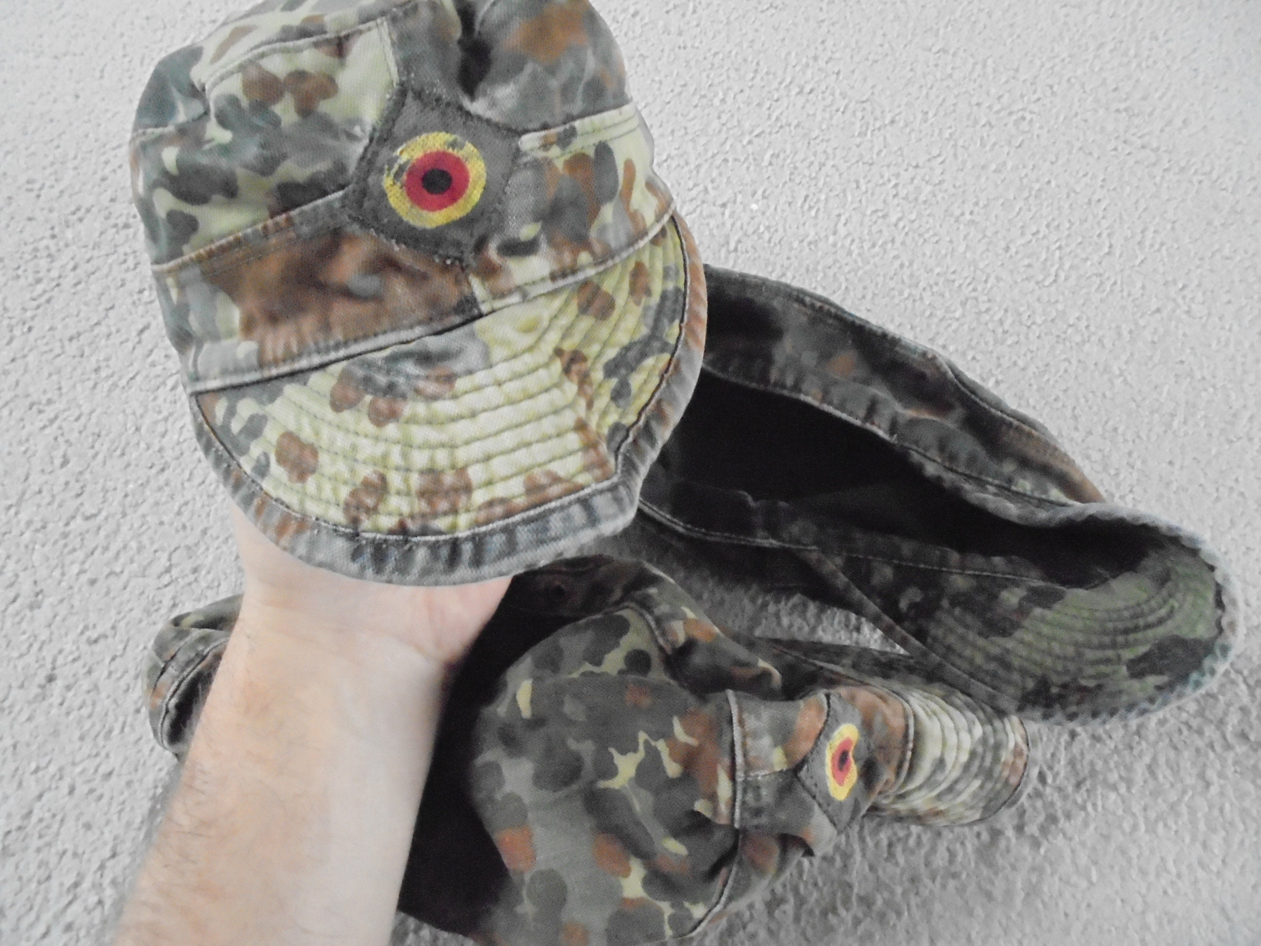 WW2 GERMAN ARMY FLECKTARN CAMO MILITARY CAMOUFLAGE FIELD CAP HAT SIZE 60 WW2 GERMAN ARMY FLECKTARN CAMO MILITARY CAMOUFLAGE FIELD CAP HAT SIZE 60