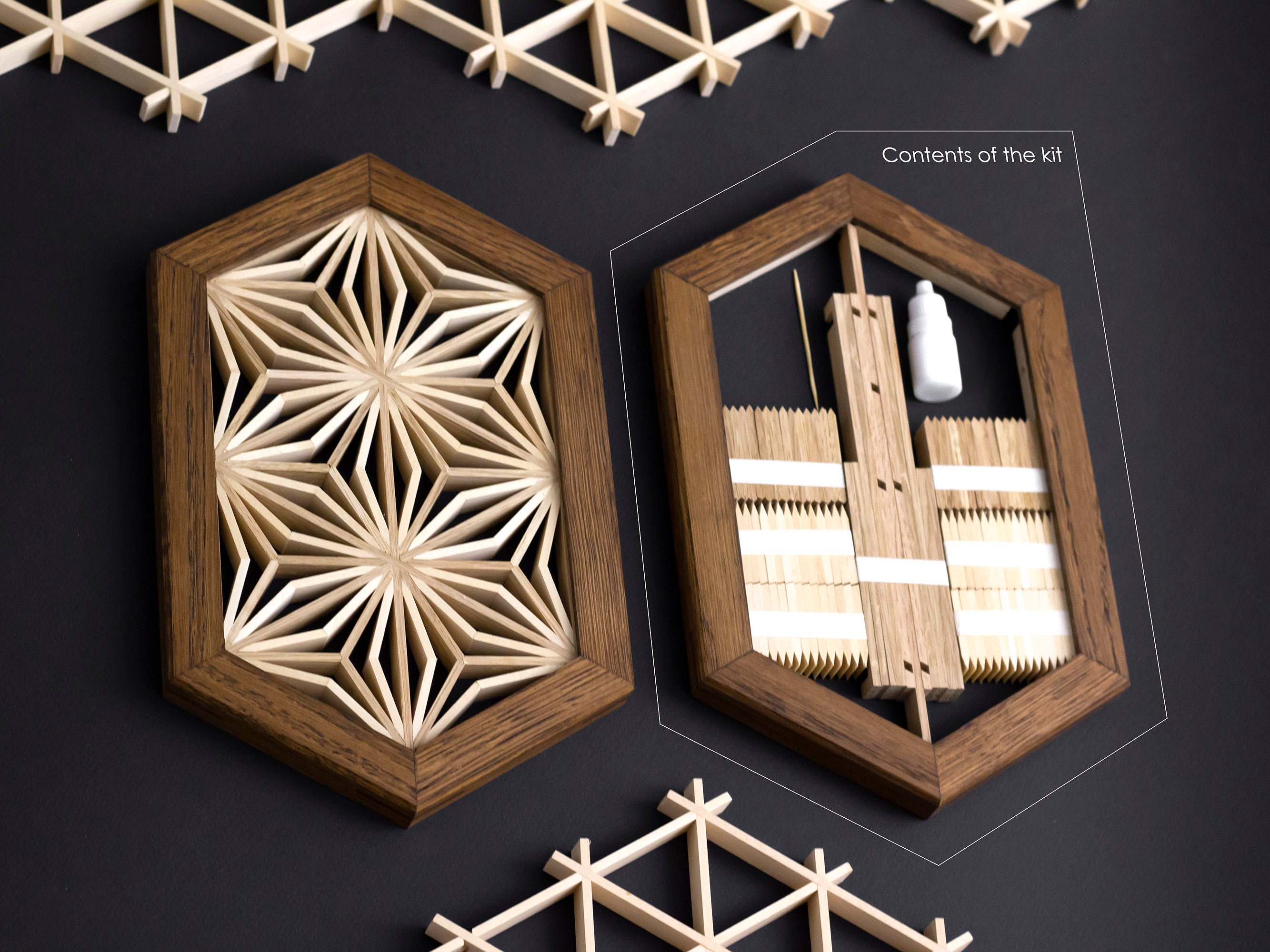 DIY Kumiko Kit: Shainingu Pattern, Japanese Wall Art Decor - Etsy