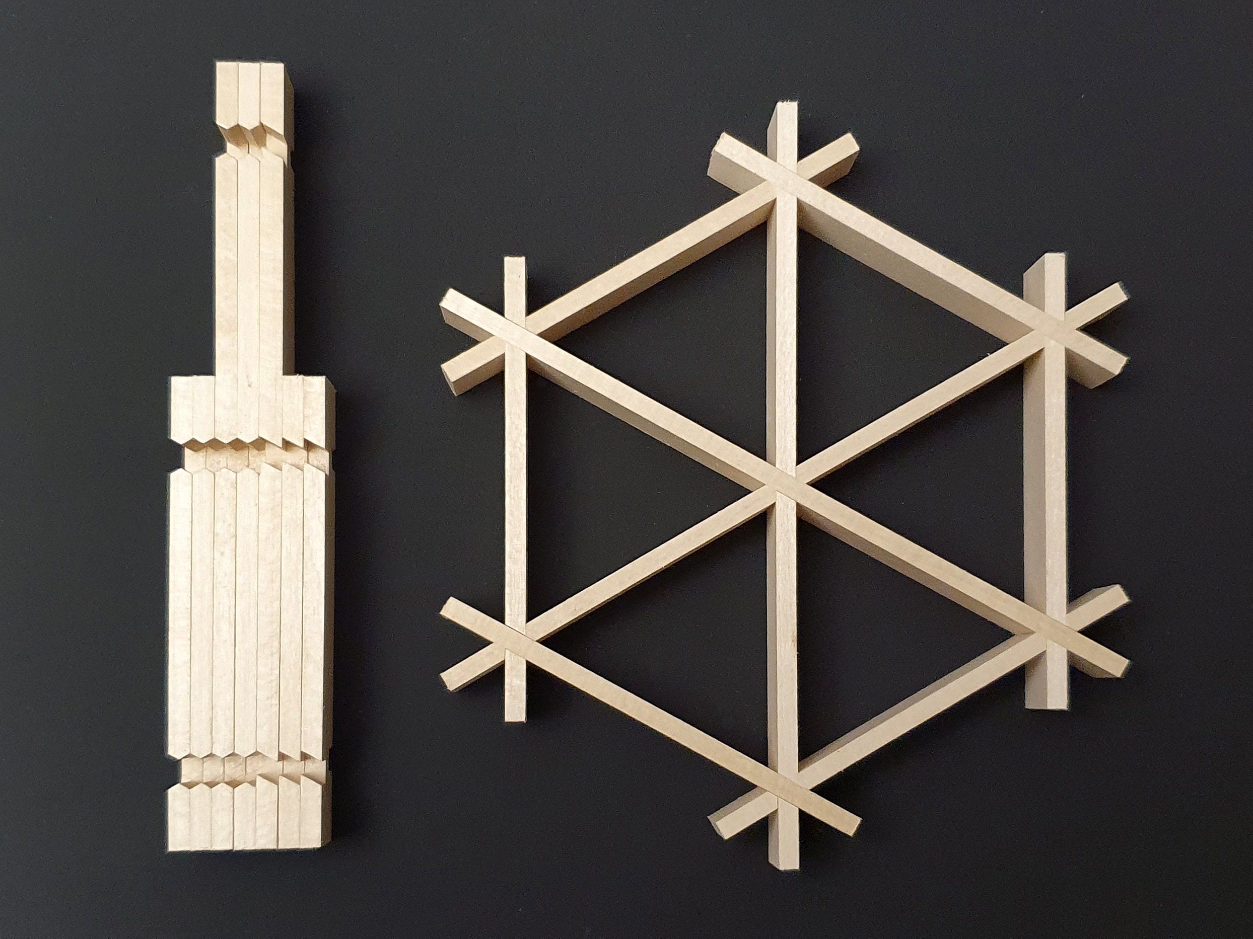 Basswood Kumiko Kit: Hexagonal Woodworking Grid (5 Inch) - Etsy