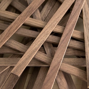 Walnut kumiko wood strips 10&quot; [Calibrated ]