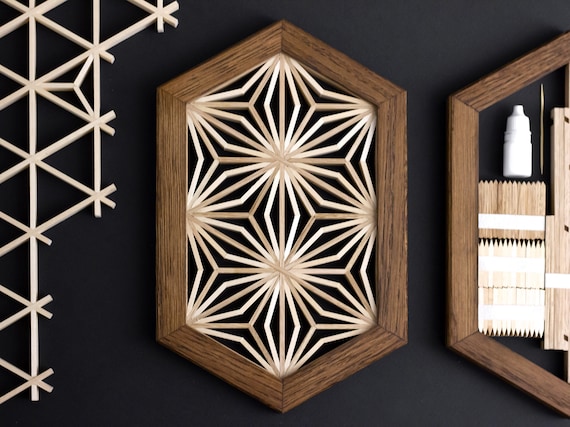 DIY Kumiko Kit: Shainingu Pattern, Japanese Wall Art Decor - Etsy