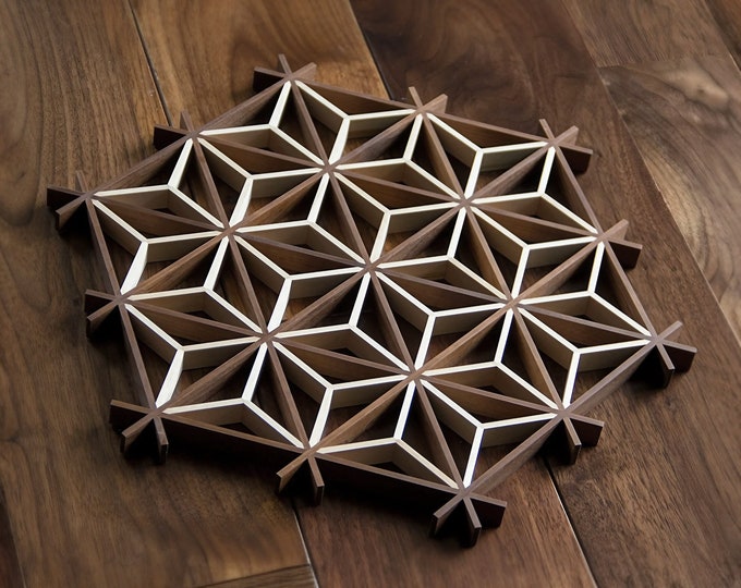 Kumiko Kit: Dark Asanoha Pattern, Ready to Assemble