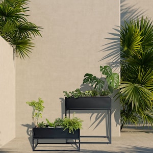 Cocoyard Indoor or Outdoor Planter for Tall Plants and Shrubs - Durable Raised Bed for Planting Herbs and Flowers - Modern Long Box Planter
