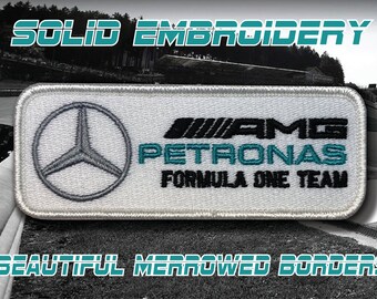 MERCEDES BENS BLUE TEAM logo Motor Embroidered Iron On/Sew On Patch Badge MERCEDES BENS BLUE TEAM logo Motor Embroidered Iron On/Sew On Patch Badge
