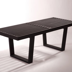 Black Friday Sale George Nelson styled Bench. Handmade Replica. Mid century Style for Contemporary Living. Etsy