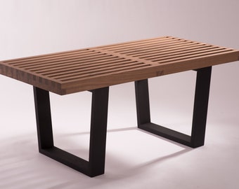 Mid Century Walnut Coffee Table. Walnut Side Table. Handmade MCM Coffee Table.  American black walnut. Custom Orders.