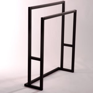 Black Wooden Yoga or Gym Mat Holder, Yoga Mat Freestanding Rack.