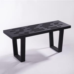 Custom Black Oak Bench – Modern Mudroom, Entryway, or Hallway Bench, Sturdy Solid Wood, Premium 1st Class Oak