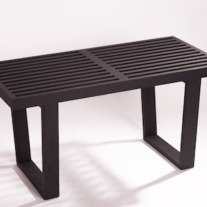 Tall Black Hallway Bench with Included Seating Cushion – 18-Inch Height Entryway Bench. Import duties included (US)