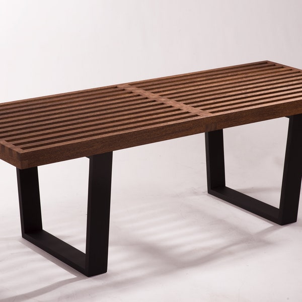 Dark Wood Bench - Etsy