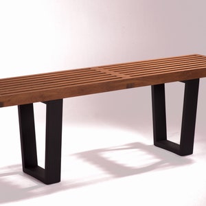 Merbau wood - narrow bench. Lacquered in ultra-matte.