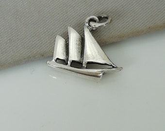 6 x Tibetan Silver Sailing Boat Seaside Charm Pendant Jewellery Making