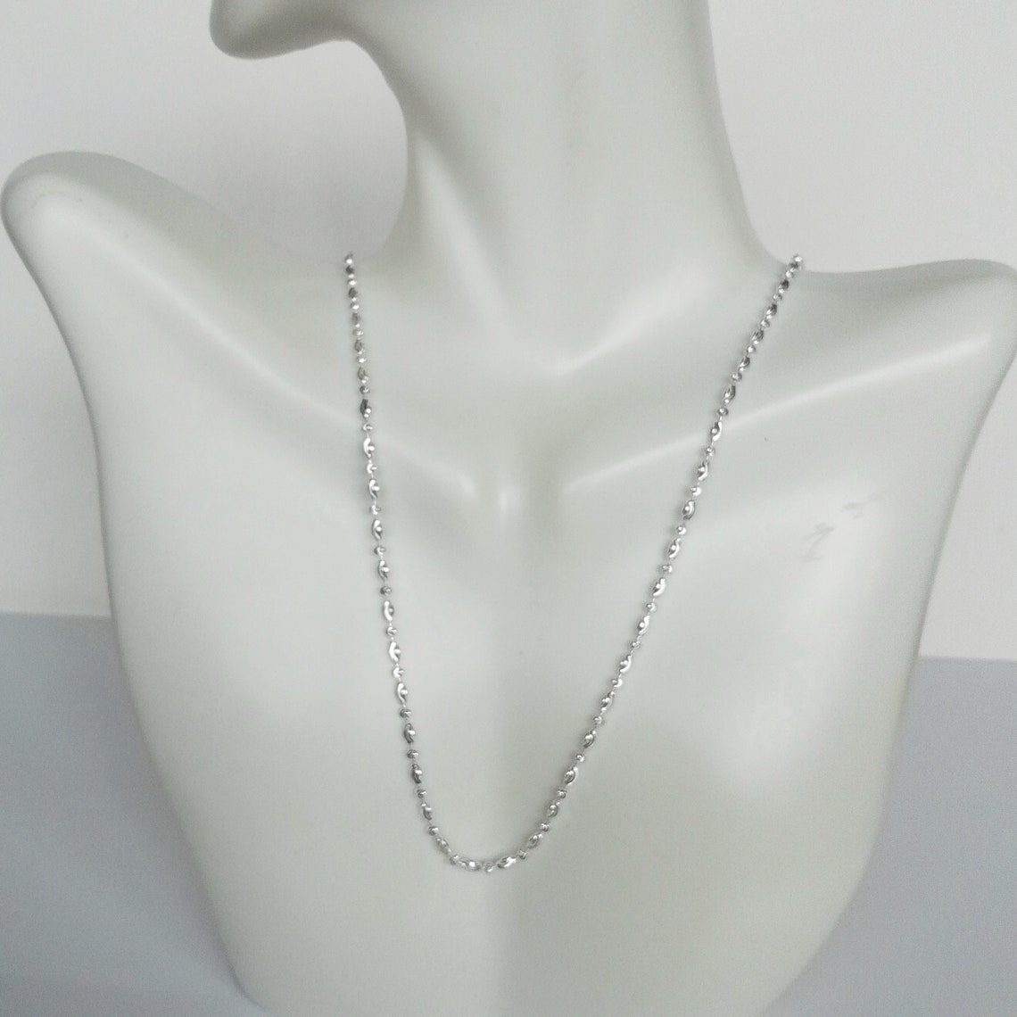 Silver Neck Chain Heavy Silver Chain Neck Jewelry Laser Etsy