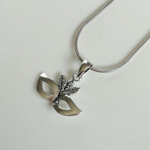 Sterling Silver Mask Charm - Mask Pendant - Masquerade Silver Charm - Charm Bracelet - Bohemian Jewelry - Multipurpose Charm - PD660