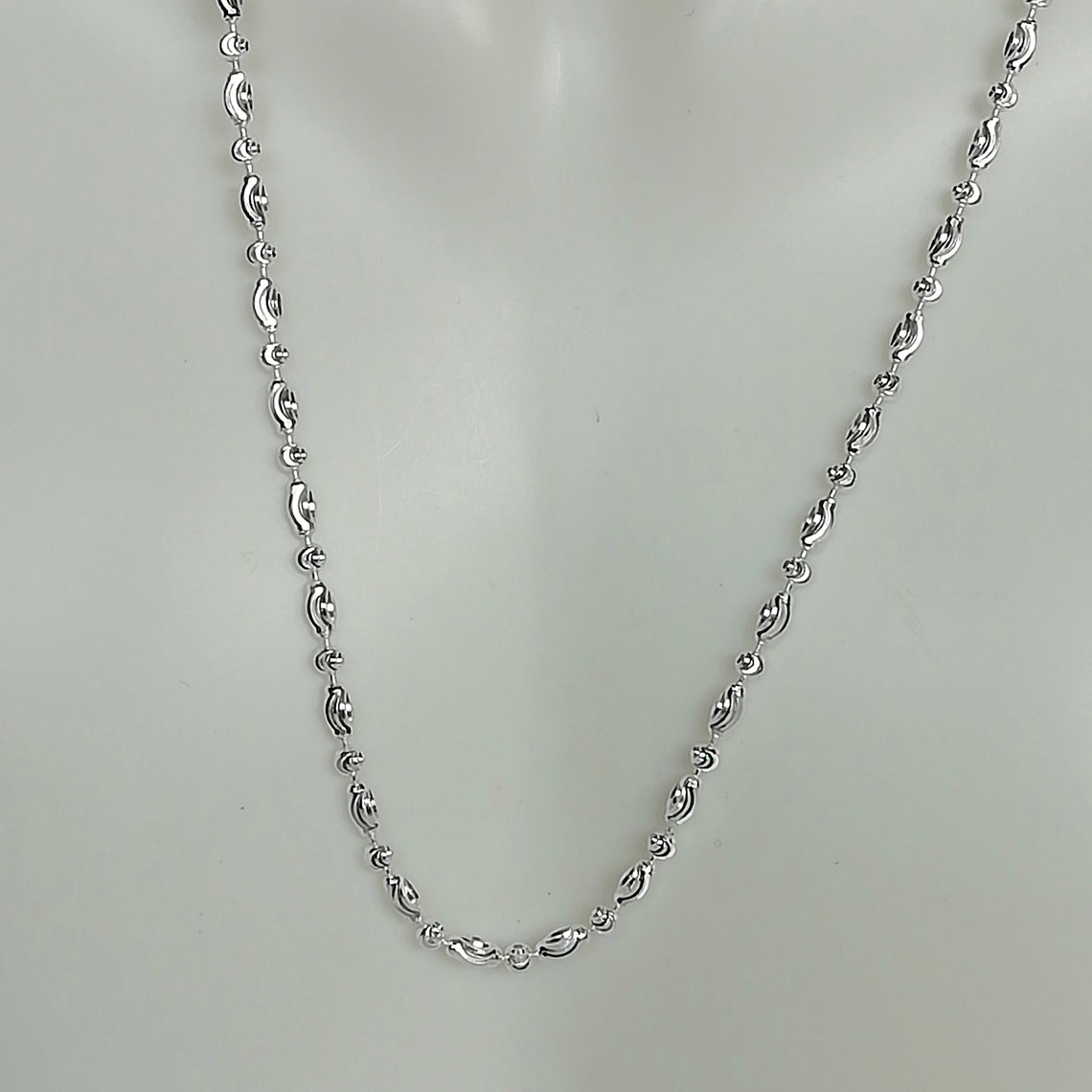 Silver Neck Chain Heavy Silver Chain Neck Jewelry Laser Etsy