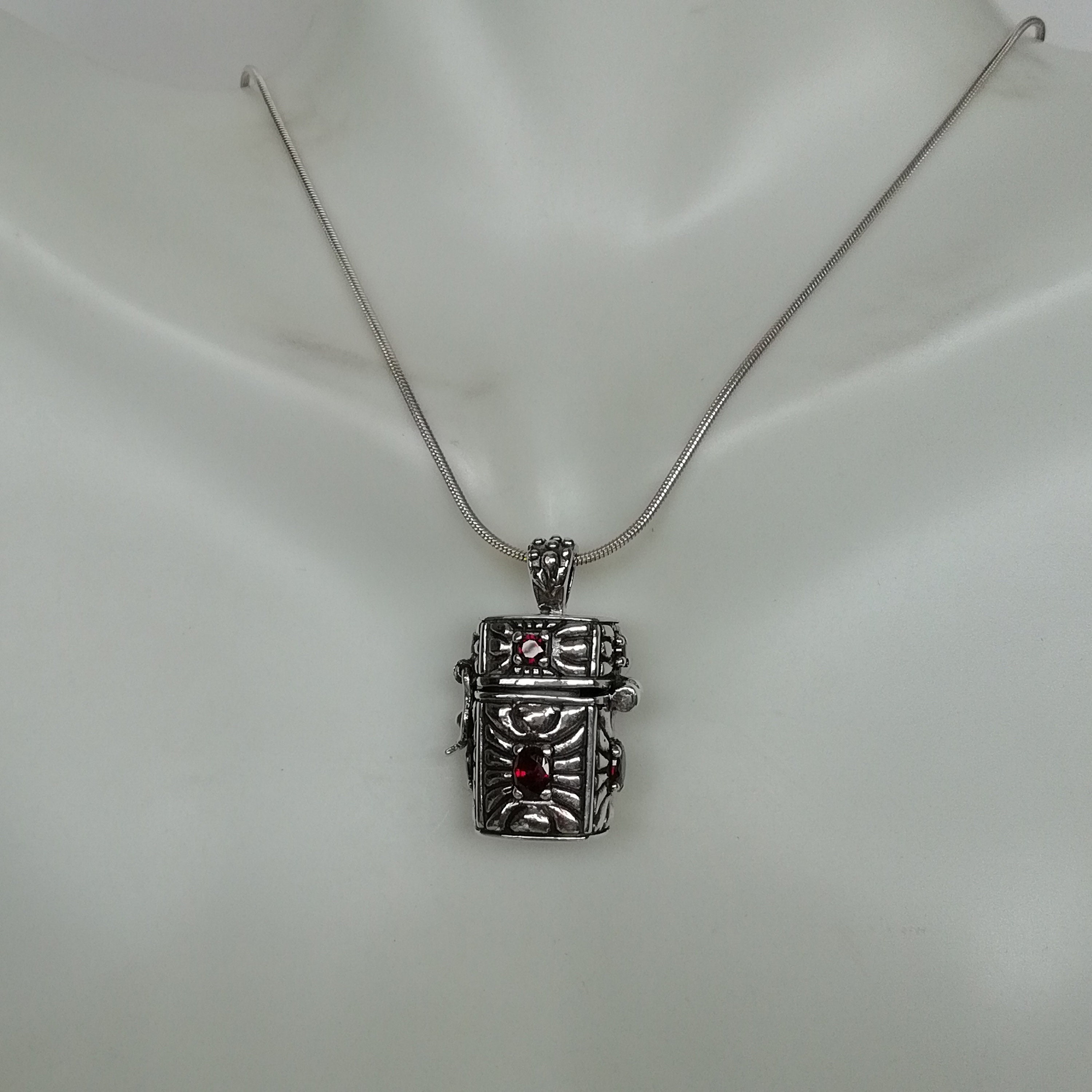 Silver Prayer Box Necklace | The Catholic Company®