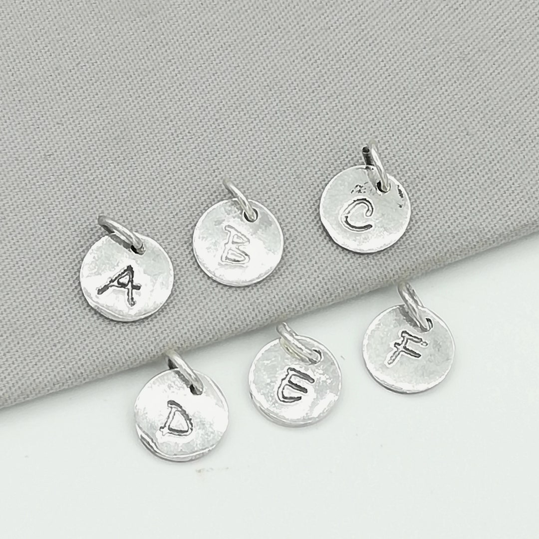 Alphabets Charm - Silver Letters Charm - Personalized Charms - Dainty ...