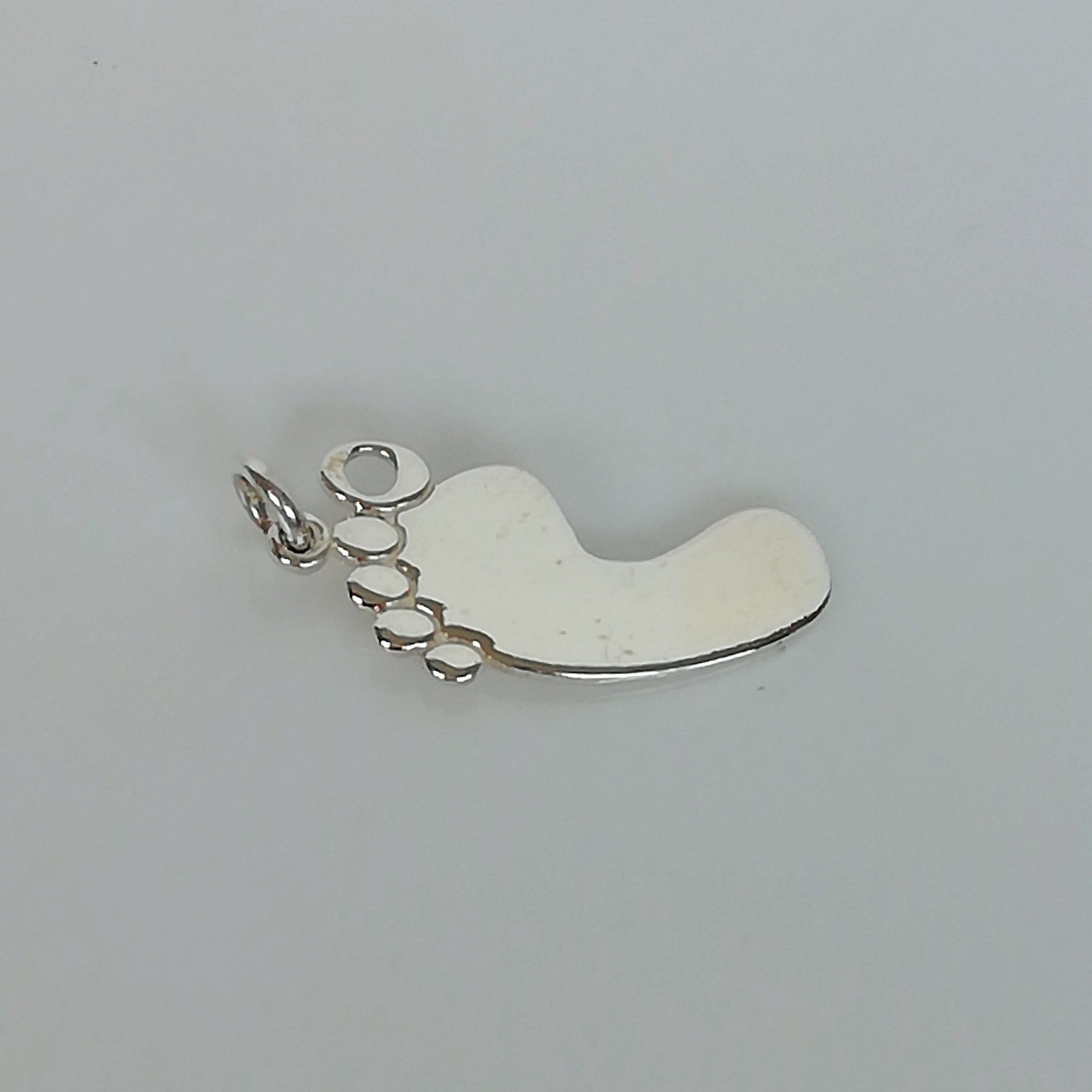 Sterling silver foot pendant Foot neck charm Silver Etsy