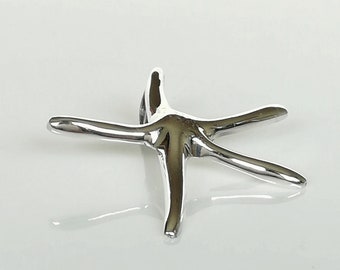 Sterling silver starfish charm - Star fish pendant - Necklace charm - Star fish bohemian charm - 925 silver charm - Unisex pendant - PD452
