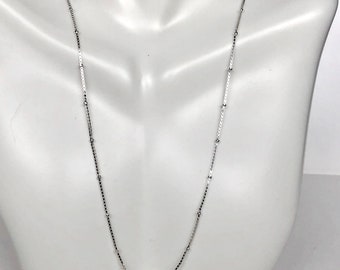 Silver Link Chain -  Balls And Box Chain - Minimalist Style - 925 Sterling Silver - Hypoallergenic Chain -  Chain For Charms - GN1