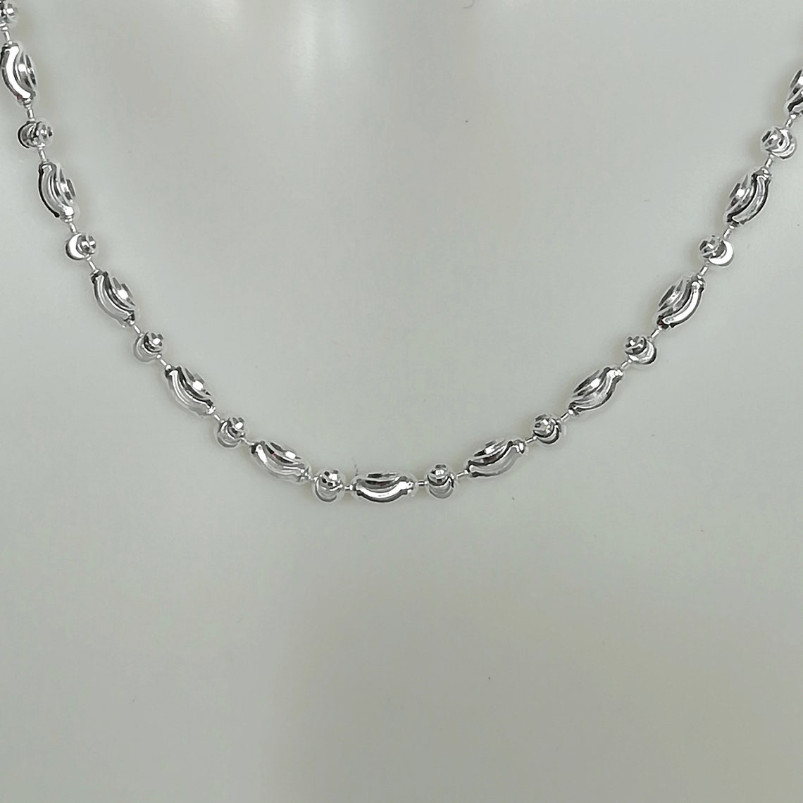 Silver Neck Chain Heavy Silver Chain Neck Jewelry Laser Etsy