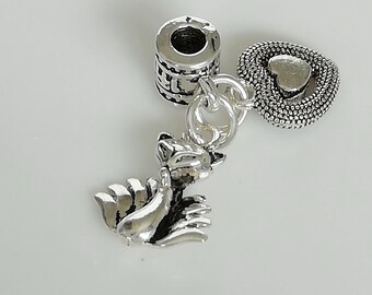 Mixed charm | Sterling silver cat charm | Cat pendant | Multifunctional jewelry | Boho silver charm | Pendant - PD513