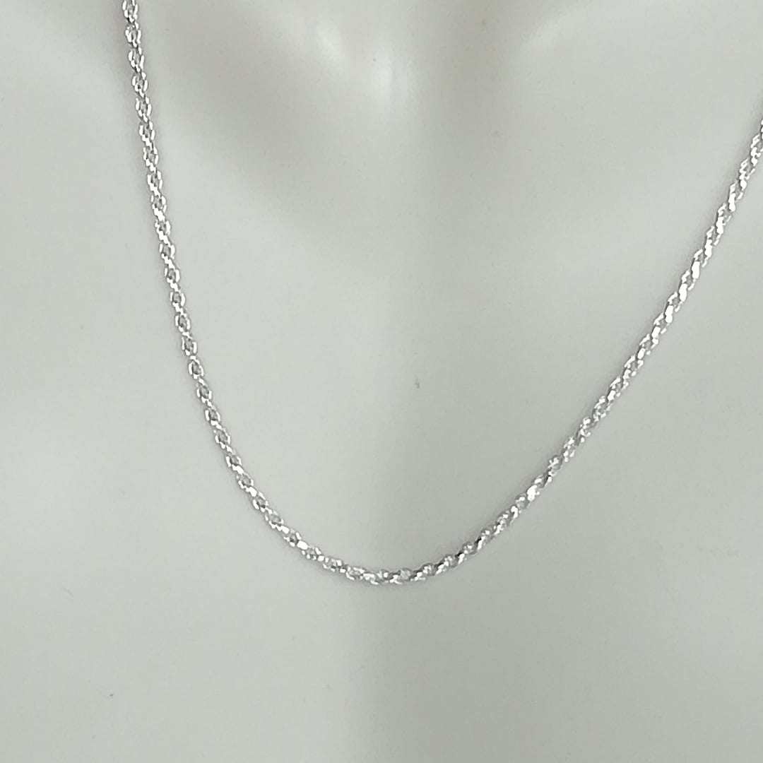 Buy Silver Rope Chain Simple Silver Chain Neck Jewelry Twisted Chain  Sterling Silver 925 Jewelry Supplies Finished Chains GN14 Online in 