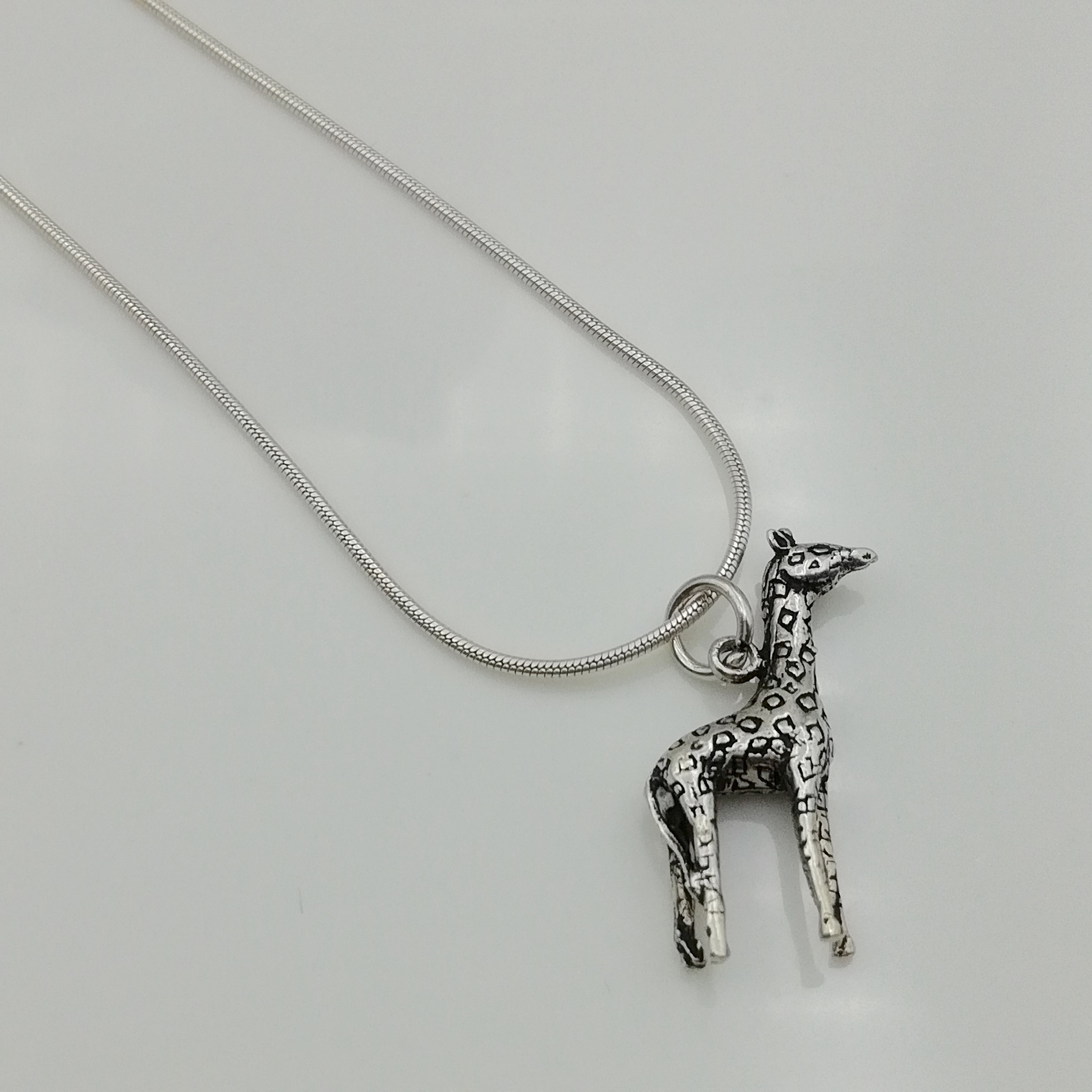 Giraffe pendant Sterling silver giraffe pendant Animal Etsy