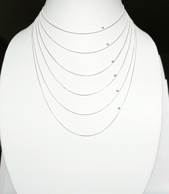 ☆Hei☆ sv925 essential cubic snake chain necklace HE25SPNSW Silver 3mm Snake Chain Necklace, Man Chain Necklace, Thin