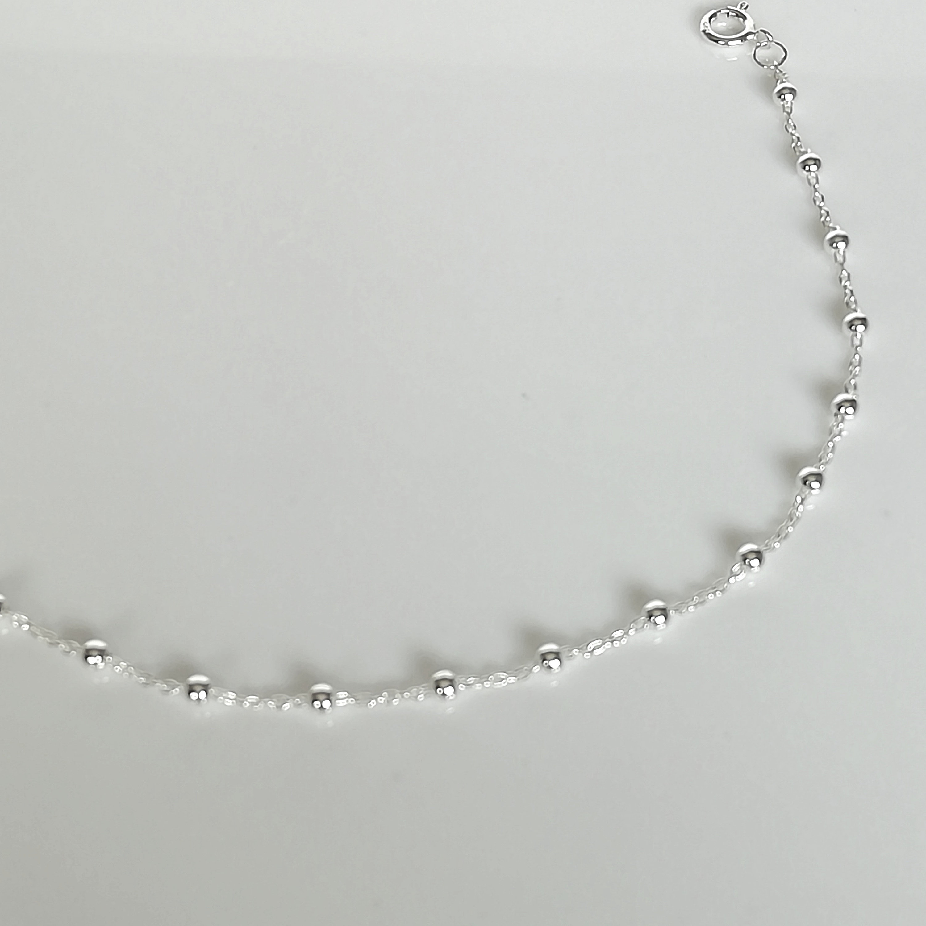 925 Sterling Silver Wrist Chain – 3D Geometry Ball Star Square Bracelet, Italian Made