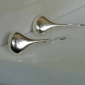 Sterling silver teardrop earring - Ear danglers - Simple earring - Dangle earrings - Earrings - Pretty gift earrings - NE43