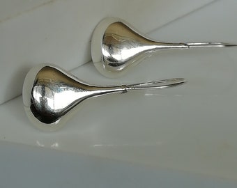 Sterling silver teardrop earring - Ear danglers - Simple earring - Dangle earrings - Earrings - Pretty gift earrings - NE43