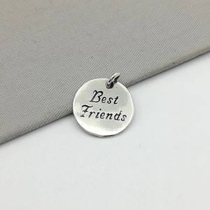 Best friend charm - Friendship charm - Silver charm for friend -  Silver gift charm- Cute silver gift charm -  Multifunctional charm -  PD87