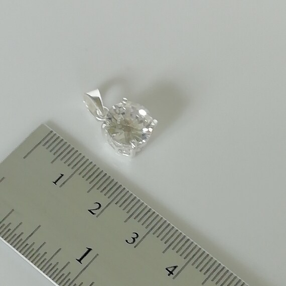 CZ ホワイトペンダント - CZ ネックレス - ラウンド CZ CZ ホワイトペンダント - CZ ネックレス - ラウンド CZ