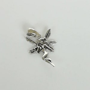 Fairy Pendant - Silver Fairy charm - Angel Wings Charm - Mythical Jewelry - Fairies Necklace - Wanderlust Jewelry - Fairy Gift -  PD175
