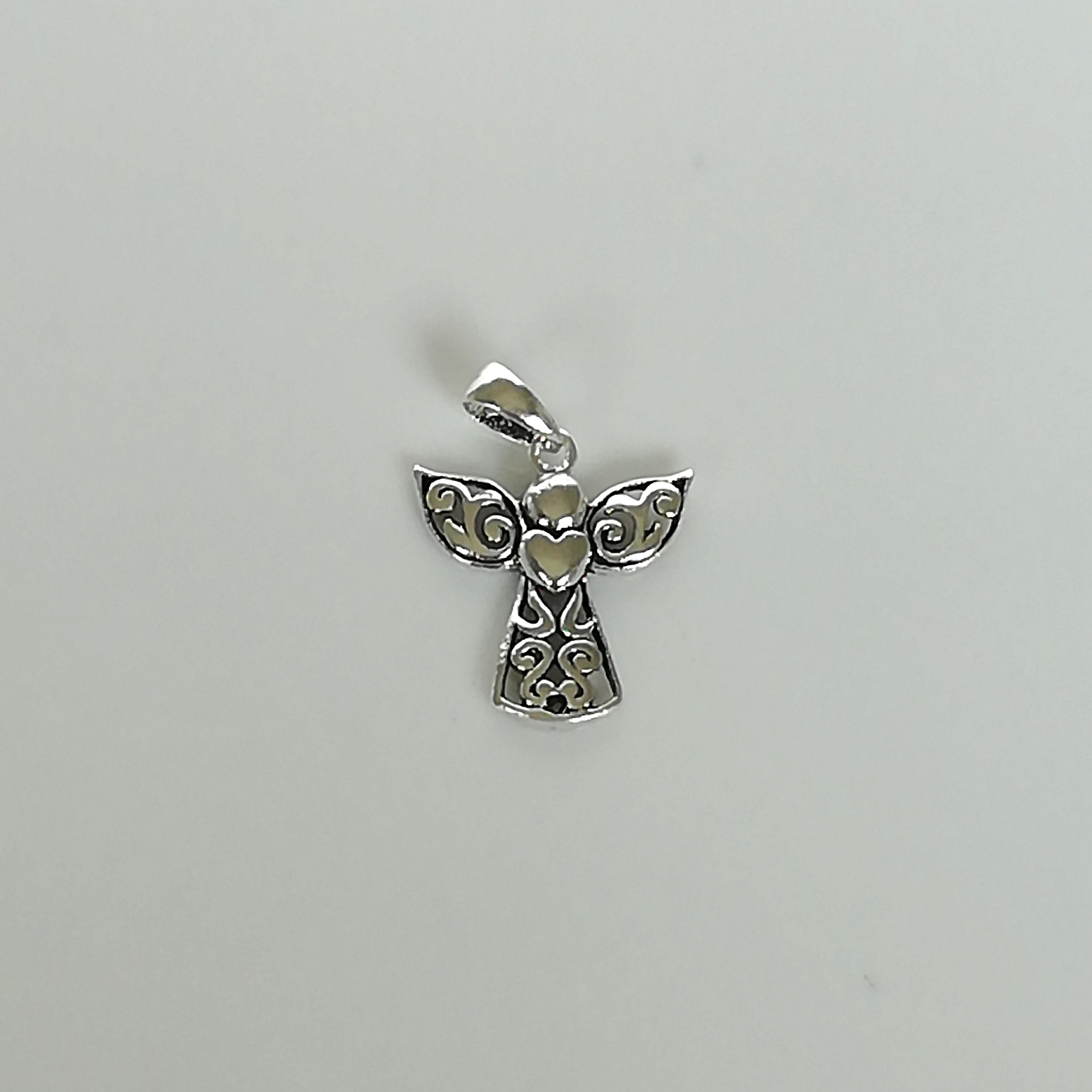Angel Pendant - Silver Angel Charm - Christmas Angel - Charm Bracelet - Wanderlust Jewelry - Gifts For All - Neck Jewelry -  PD164