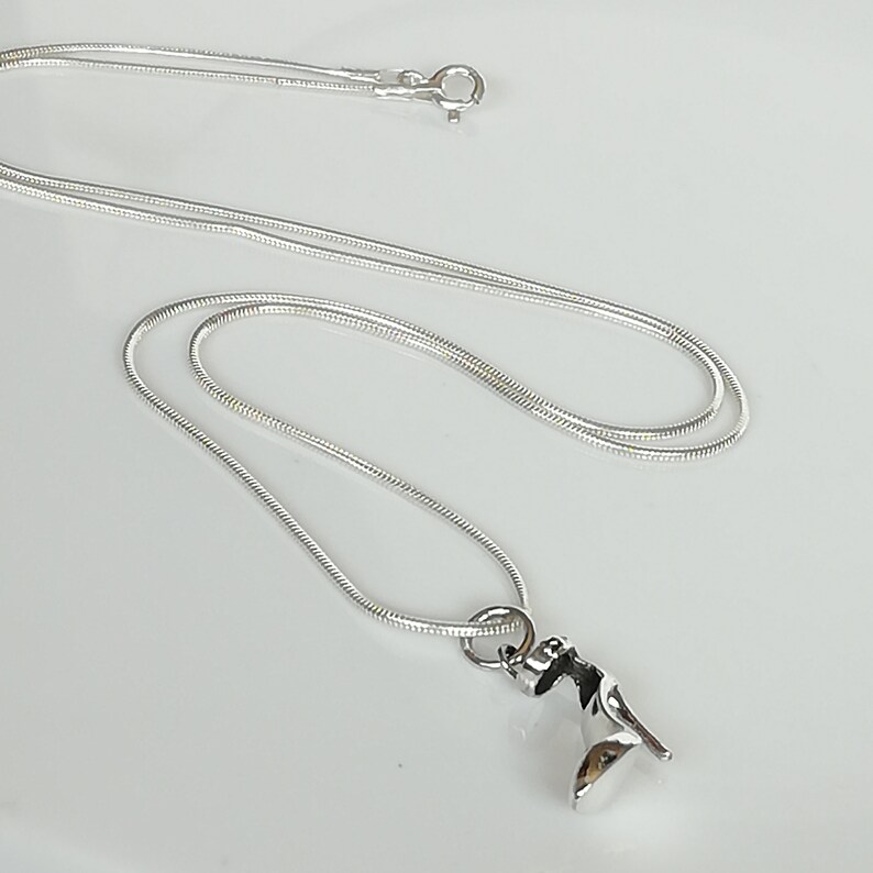 Stiletthalsband - Högklackade skor - Damskoberlock - Boho-hänge - Presentberlock till henne - Silverarmband - PD348 bild 9