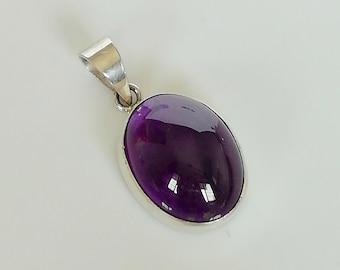 Amethyst Pendant - Purple Stone Pendant -  Pendant Necklace - Silver Jewelry - Gift Necklace - Stone Jewelry - PD260