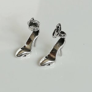 Stiletthalsband - Högklackade skor - Damskoberlock - Boho-hänge - Presentberlock till henne - Silverarmband - PD348 bild 2