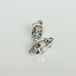 Ciondolo Teschio in Argento - Collana Teschio - Argento - Collana Boho - Charm in Argento - Gioielli Hippie - Collana Argento - PD359