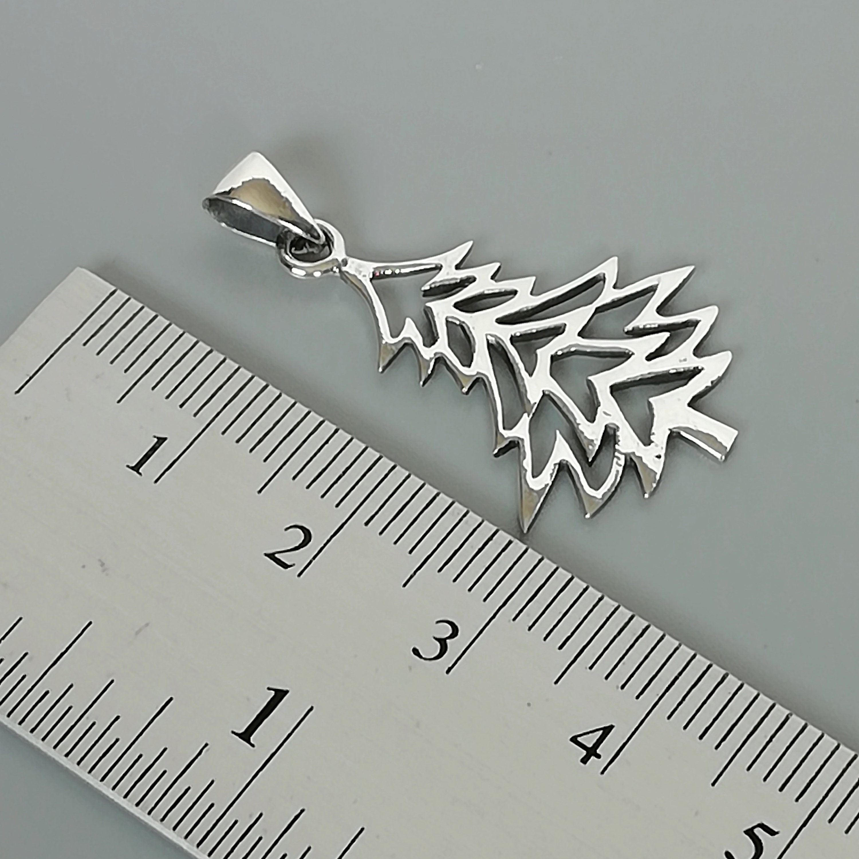 Sterling Silver Christmas Tree Charm - Silver Tree Pendant