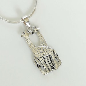 Giraffe Pendant - Silver Giraffe Charm - Jewelry For Couples -  Silver Jewelry - Pendant Necklace - Boho Jewelry - Unisex Jewelry - PD209