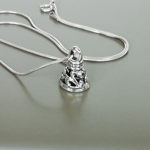 Handmade Sterling Silver Charm Bracelet from Bail - Tiny Bell in Silver