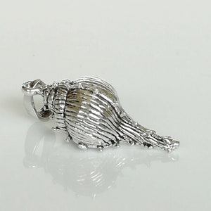 Conch pendant - Silver sea shell - Shell necklace - Boho necklace  - Sterling silver shell pendant - Necklace pendant - PD421