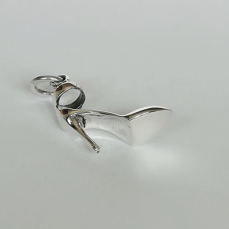 Stiletthalsband - Högklackade skor - Damskoberlock - Boho-hänge - Presentberlock till henne - Silverarmband - PD348 bild 5