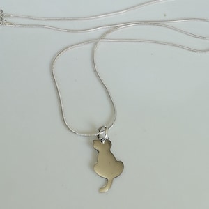 Sterling silver cute cat charm - Cat pendant - Bohemian charm - Cat lovers gift item - Cat bracelet -  Silver cat necklace - PD741