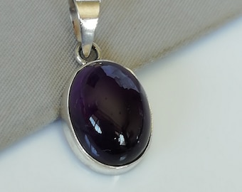 Amethyst Pendant - Purple Stone Pendant -  Pendant Necklace - Silver Jewelry - Gift Necklace - Stone Jewelry - PD468a