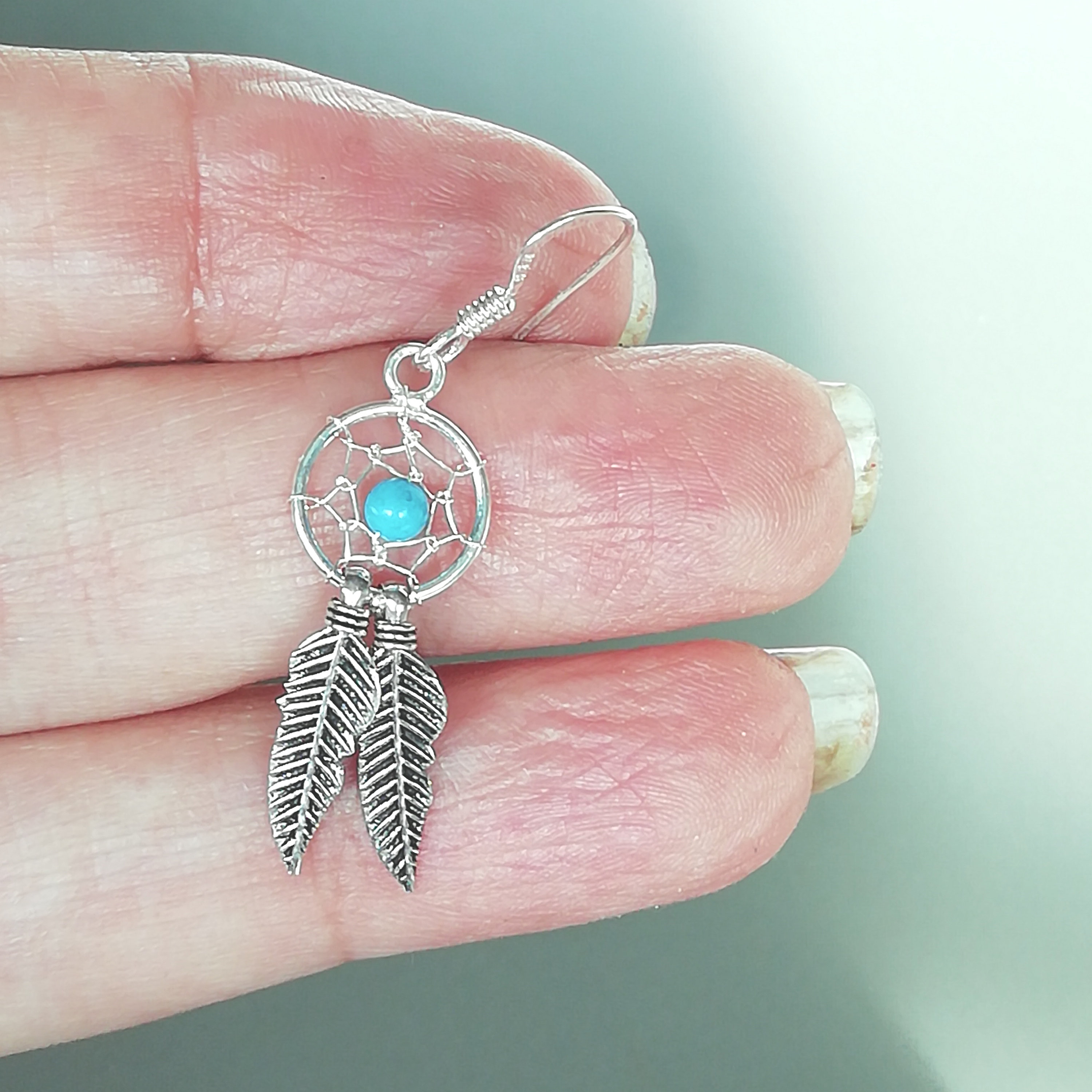 NewL Orecchini Pendenti Acchiappasogni In Argento Sterling 925 - Stile Bohémien - Gioielli Ipoallergenici Idea Regalo